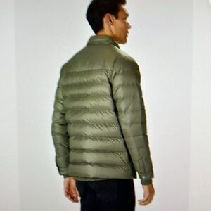 Cuts Clothing PUFFER Down Shirt Jacket Green coat L Pine Light warm gorpcore